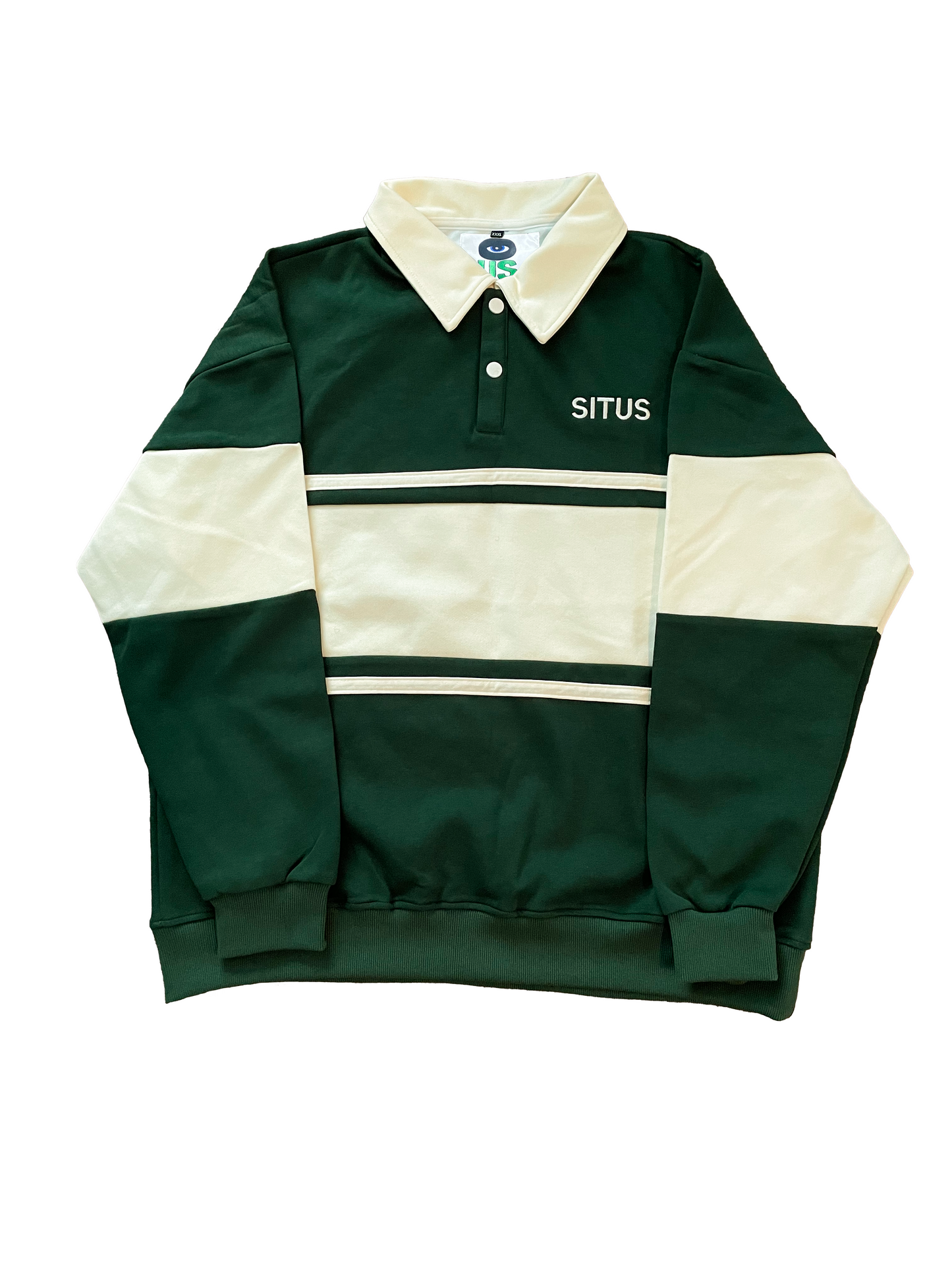 Striped Rugby Polo Sweatshirt